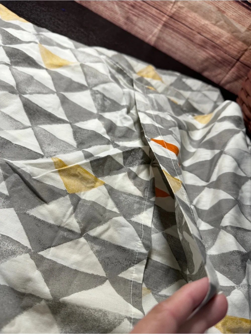 West Elm Modern Triangles Pillow Covers 20x26 Standard Queen Set Of 2